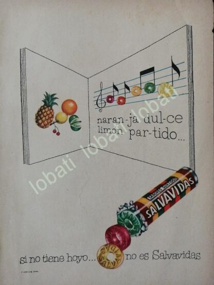 CARTEL ANTIGUO ORIGINAL DE COLECCION DE 18 AFICHES DULCES SALVAVIDAS 1940/50s UNICA - Image 5