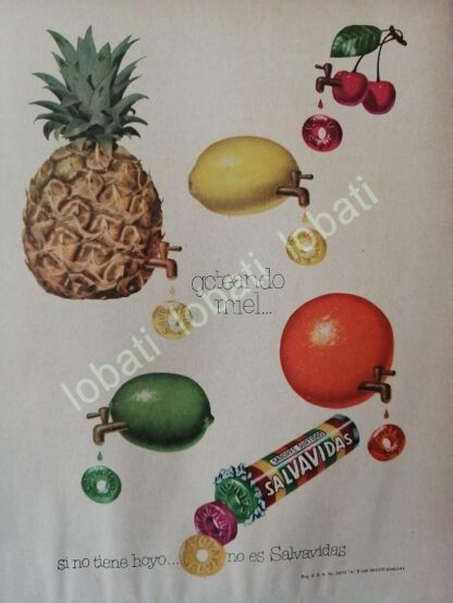 CARTEL ANTIGUO ORIGINAL DE COLECCION DE 18 AFICHES DULCES SALVAVIDAS 1940/50s UNICA - Image 6