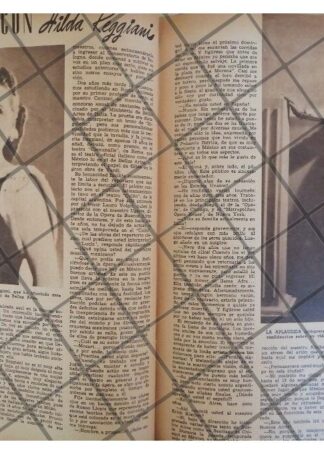 AFICHE RETRO ENTREVISTA A HILDE REGGIANI 1944
