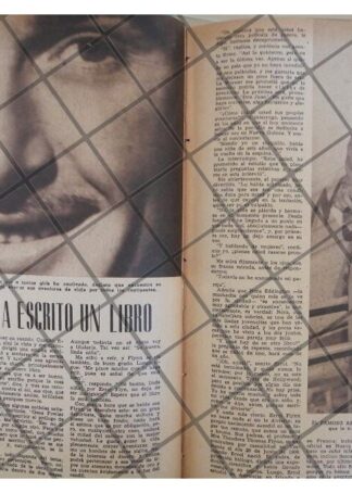 AFICHE RETRO EL ACTOR ERROL FLYNN 1944