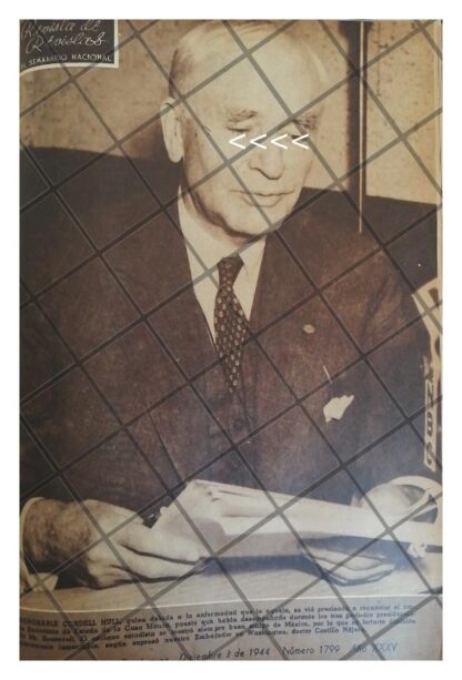 AFICHE RETRO RENUNCIA CORDELL HULL 1944