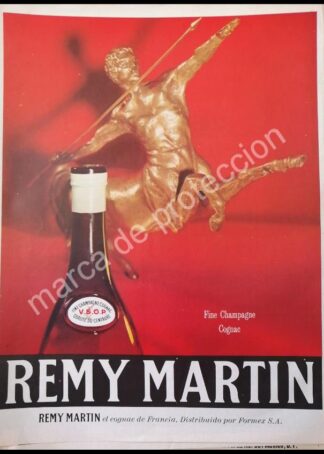 CARTEL ANTIGUO ORIGINAL DE CHAMPAGNE REMI MARTIN 1969