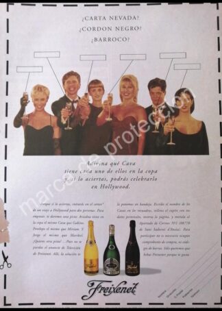 CARTEL ANTIGUO ORIGINAL DE VINOS FREIXENET 1995