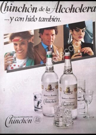 CARTEL ANTIGUO ORIGINAL DE VINOS ALCOHOLERA DE CHINCHON 1980s
