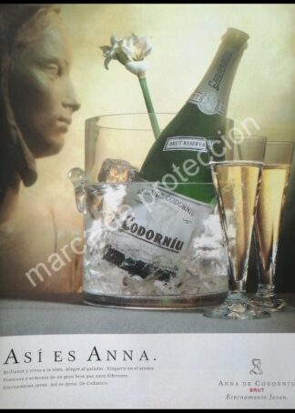 CARTEL ANTIGUO ORIGINAL DE VINOS ANNA DE CORDONIU 1990