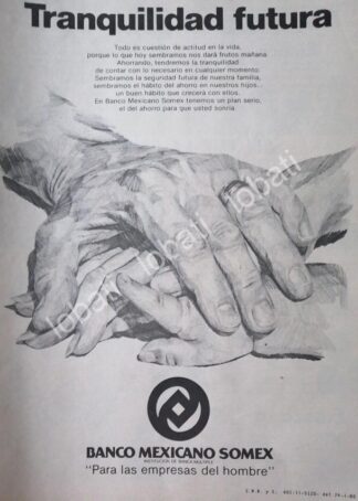 CARTEL ANTIGUO ORIGINAL DE BANCO MEXICANO SOMEX 1980 /133