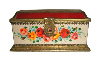 Antigua Cajita Dulcera Linette, Años 50s Lamina pintada a Mano - Image 3