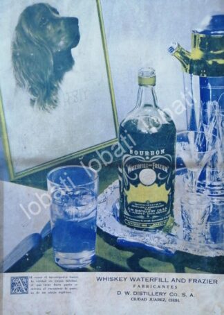 CARTEL ANTIGUO ORIGINAL DE VINOS. BOURBON WATERFILL & FRAZER 1920s /586 SUPER RARO