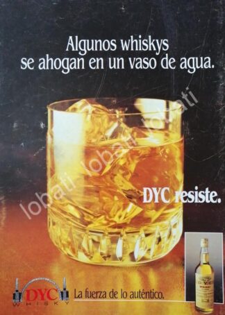 CARTEL ANTIGUO ORIGINAL DE VINOS. WHISKY DYC 1980s /577