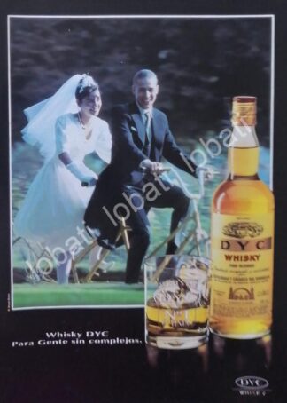 CARTEL ANTIGUO ORIGINAL DE VINOS. WHISKY DYC 1980s /574