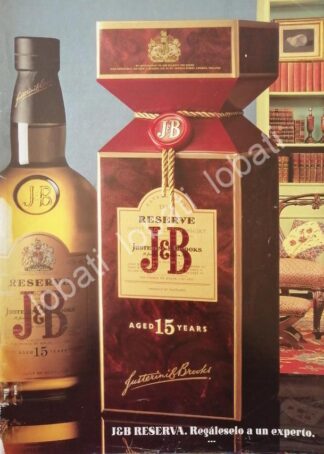 CARTEL ANTIGUO ORIGINAL DE VINOS. WHISKY J&B 1980s /567