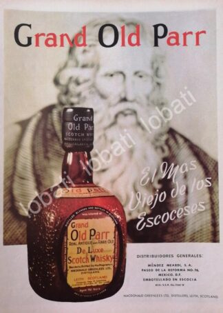 CARTEL ANTIGUO ORIGINAL DE VINOS. WHISKY OLD PARR 1966 /554