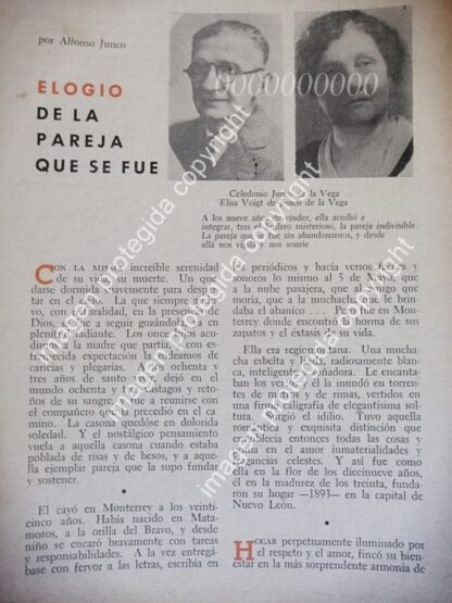 AFICHE RETRO. MUERTE DE CELEDONIO JUNCO DE LA VEGA Y ESPOSA. /Periodistas