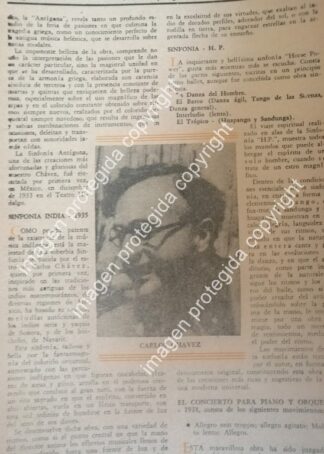 AFICHE RETRO. CARLOS CHAVES Y SUS SINFONIAS /Y MAS 1945 / Músicos