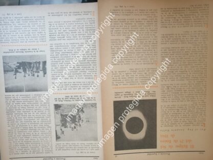 AFICHE RETRO. EL ECLIPSE DEL 25 ENERO DE 1944. POR. JOAQUIN GALLO /Cientificos