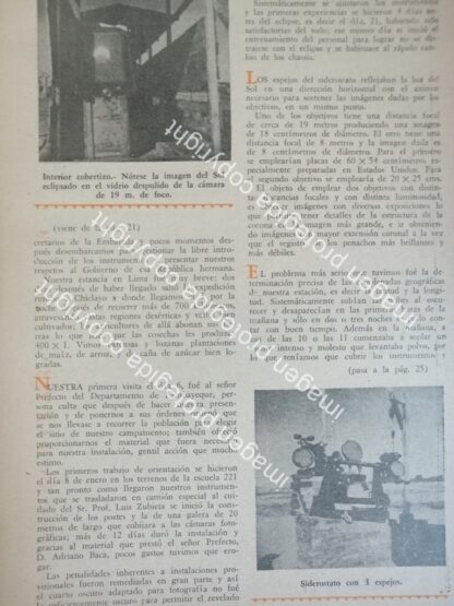 AFICHE RETRO. EL ECLIPSE DEL 25 ENERO DE 1944. POR. JOAQUIN GALLO /Cientificos - Image 3