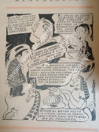 4 TIRAS COMICAS ANTIGUAS DE LEONEL GARCIA 1952 MENUDENCIAS. /RARO - Image 5
