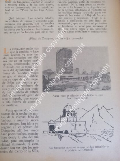 AFICHE RETRO. SOBRE LA PLAZA ZARAGOZA 1966 /MONTERREY LDM - Image 2