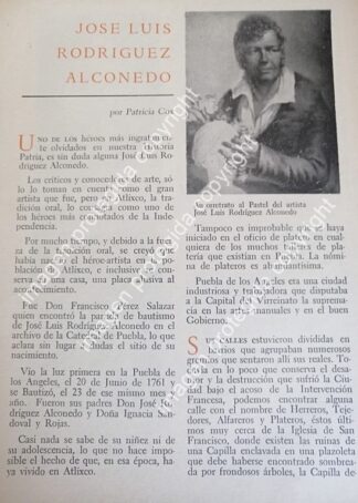 AFICHE RETRO. JOSE LUIS RODRIGUEZ ALCONEDO 1959 / Pintores /Artistas