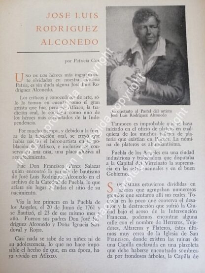 AFICHE RETRO. JOSE LUIS RODRIGUEZ ALCONEDO 1959 / Pintores /Artistas
