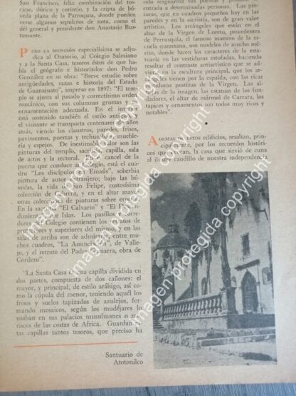 AFICHE RETRO. SAN MIGUEL DE ALLENDE 1959 - Image 2