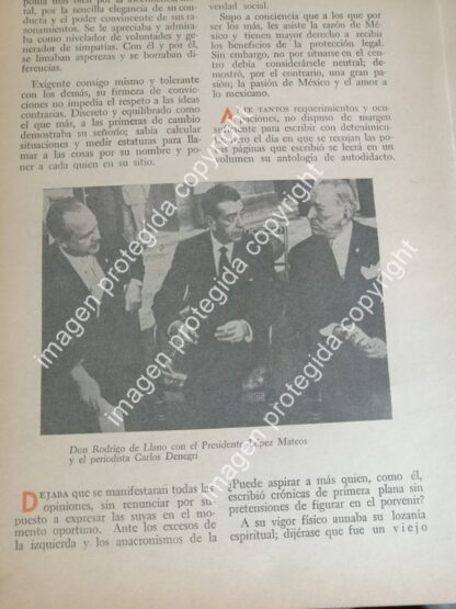 AFICHE RETRO . RECUERDANA A RODRIGO DE LLANO 1965 /Periodistas - Image 2
